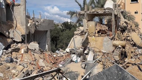Gaza Tower Blocks Left In Ruins