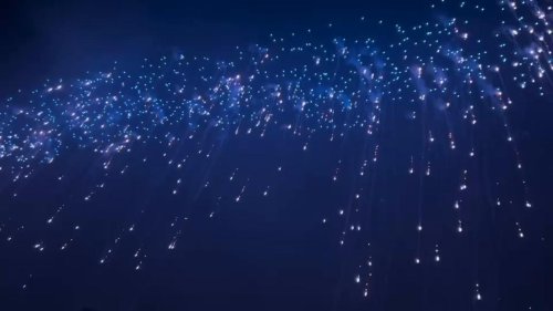 China: Blue Fireworks