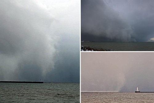 ‘Snownado’ funnel spotted over Lake Erie amid record-breaking storm