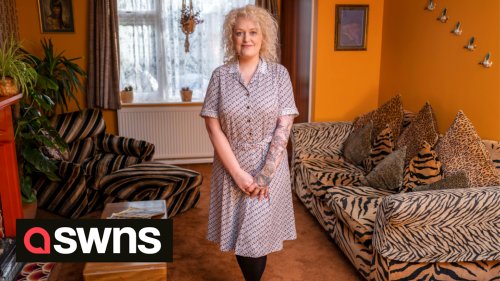 Woman transforms her house into a 1970s themed home filled with retro furniture and antiques