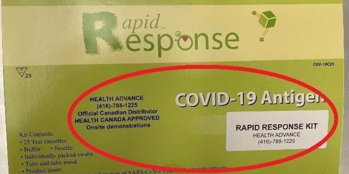 Fake Rapid Tests Have Appeared In Ontario & You Shouldn't Use It If You Have One