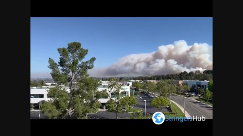US: Brush Fire Erupts In Laguna Beach, California Sending Thick Smoke Into Sky 6