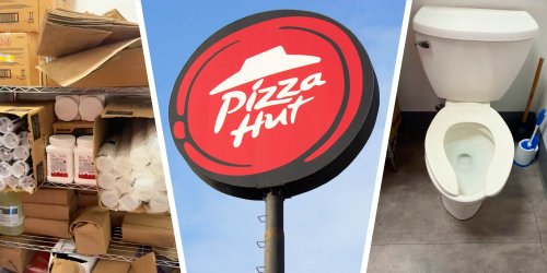 Gross Footage Of Pizza Hut Storing Supplies In A Bathroom Goes Viral