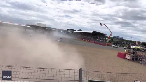 Formula One Driver Zhou Guanyu Escapes Uninjured Following Wild Crash at British Grand Prix
