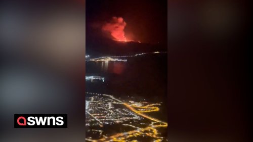 Video shows Iceland volcano erupting for the third time since December