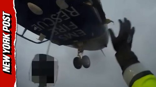 Dramatic rescue as victim of Texas floods is airlifted to safety
