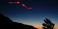 Discover jupiter in the sky