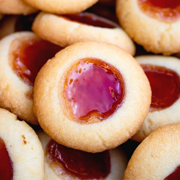 Lemon Raspberry Thumbprint Cookies