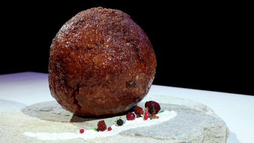 Giant mammoth meatball grown from scientific lab unveiled