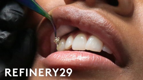 I Got Swarovski Crystals Glued To My Teeth | Macro Beauty | Refinery29
