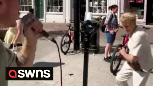 Elderly woman goes viral after showing off dance moves on high street