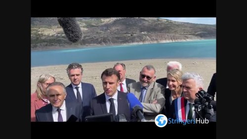 Macron answers questions about the social crisis during his visit to Savines-le-Lac, France 2