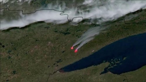 US: Fires In Northeast Minnesota Seen From Space As They Rapidly Spread