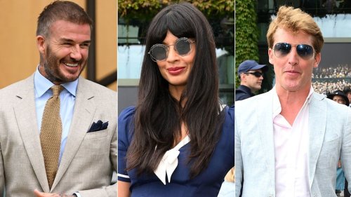 David Beckham, Jameela Jamil, & James Blunt at Wimbledon Day 1