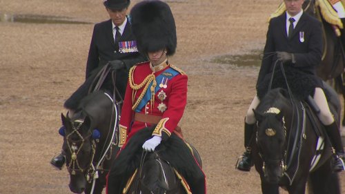 Prince William in Trooping the Colour rehearsal