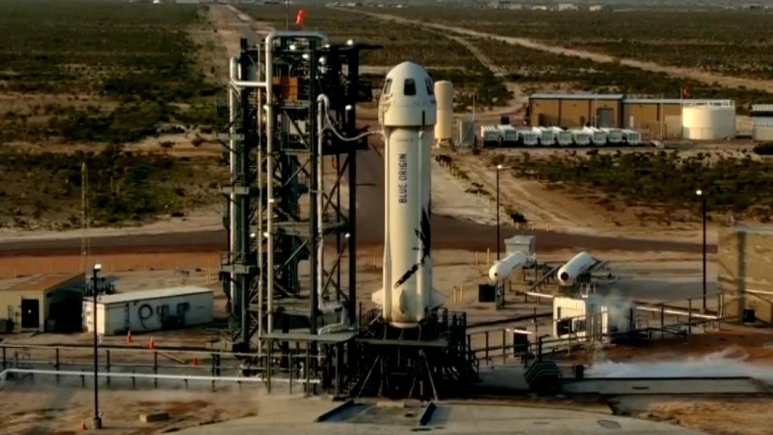 Jeff Bezos Flies Into Space Onboard Blue Origin's First Crewed Mission