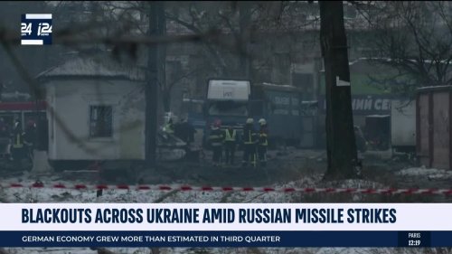 Blackouts across Ukraine amid Russian missile strikes