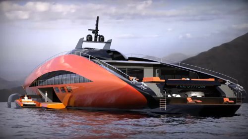 £70 million yacht that can 'fly' across water unveiled
