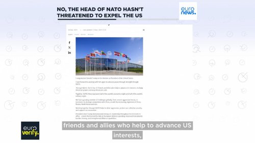 No, NATO's chief has not threatened to expel US