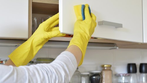 How To Clean That Nasty Grease Off Of Kitchen Cabinets
