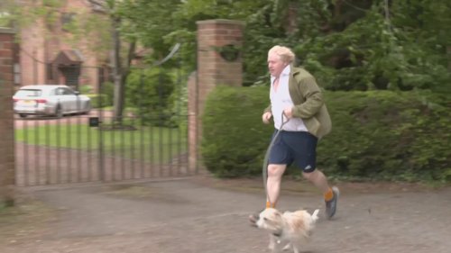 Boris Johnson seen jogging as Covid inquiry deadline looms