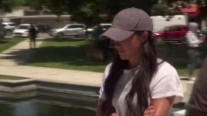 Moment Meghan Markle Makes Surprise Visit to Memorial for TX School Shooting Victims