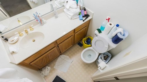 Keep Bathroom Counters Clutter-Free With A Dollar Tree Essential