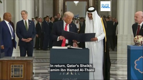 Trump mocks France over World War II victory celebrations in Qatar army speech
