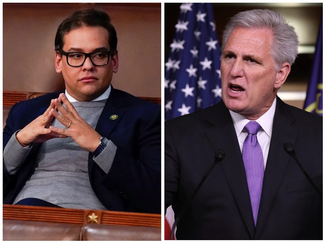Kevin McCarthy says he's 'always had a few questions' about George Santos' resume