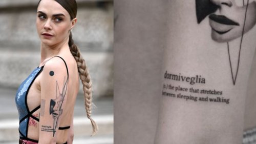 Cara Delevingne fixes botched tattoo