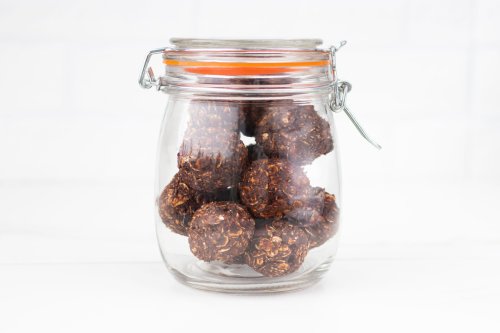 No-Bake Nut-Free Chocolate Raspberry Stuffed Snack Bites
