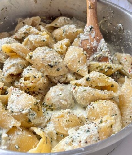 Quick and creamy Pesto Ricotta Pasta you can make in 15 minutes