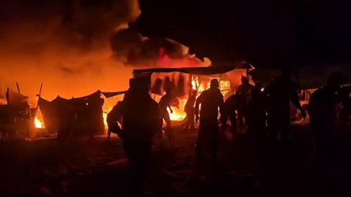 Palestinians Burned Alive as Israeli Strike Hits Displacement Tents in Al-Mawasi, Gaza
