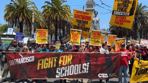 US: Teachers protest against Trump in San Francisco over education funding cuts