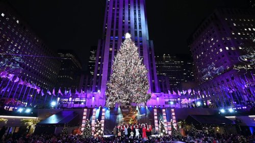 2023 Rockefeller Center Christmas Tree Lighting Ceremony in New York, USA