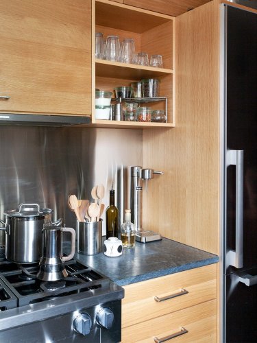 This former chef swears by this style of open kitchen shelving