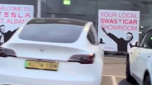 Anti Elon Musk protest targets Tesla dealership