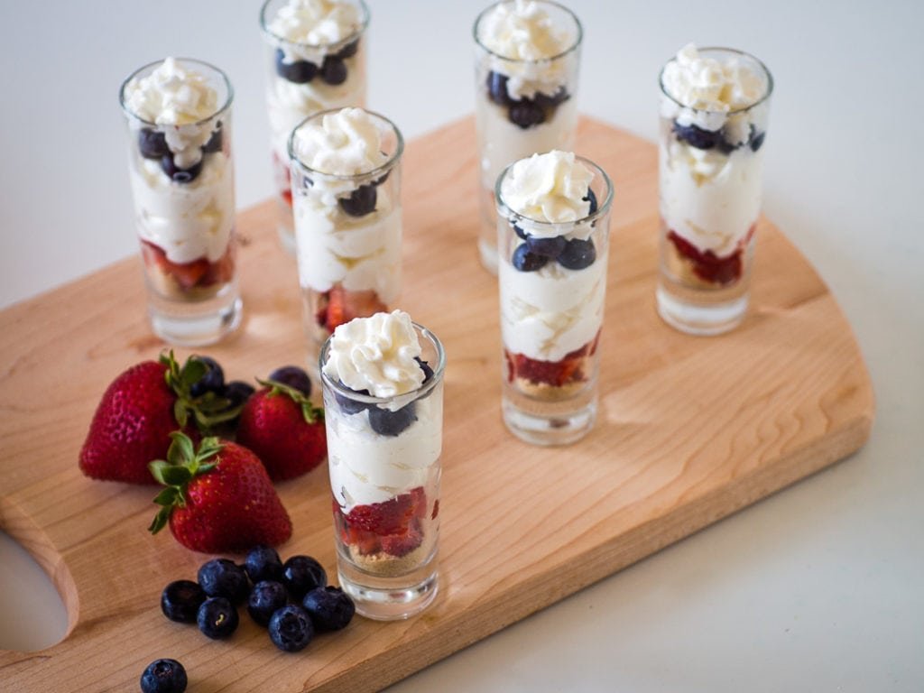 No Bake Patriotic Cheesecake Parfaits