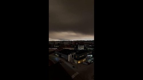 Morning Sky Over Nuuk, Greenland Turns Eerily Dark Due To Canadian Wildfire Smoke