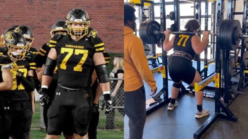 WATCH: High school football star shocks scouts with 640 lbs squat  