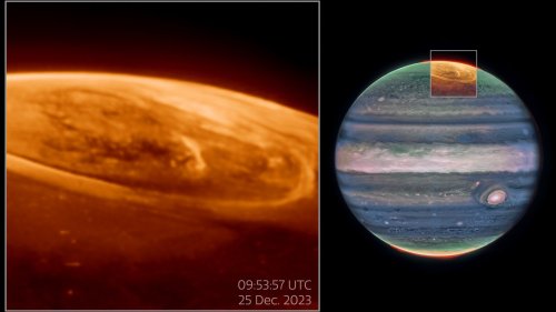 Astronomy News: JWST Captures Stunning Auroras on Jupiter's North Pole