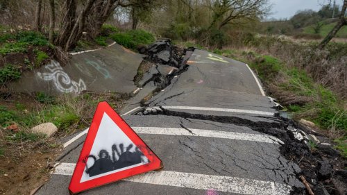 Plans submitted to fix major road 'destroyed' in landslip that looked like earthquake hit