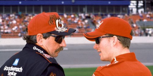 Dale and Dale Jr. were aligned on the Confederate flag