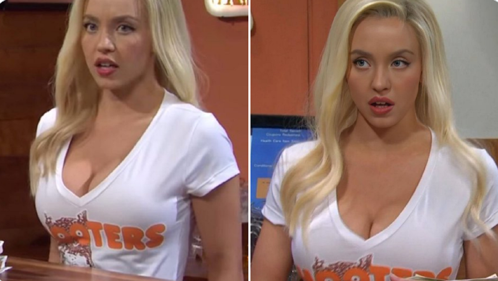 Watch Sydney Sweeney's "Hooters" SNL skit going viral