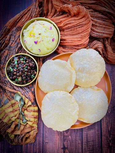 Unwrap a Feast: Explore Indian Flavors with Halwa, Puri & Sooke Chane