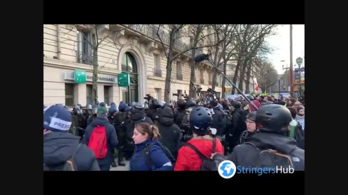 France: 2nd Nationwide Strike Clashes Erupt In Paris, 30 People Arrested 2