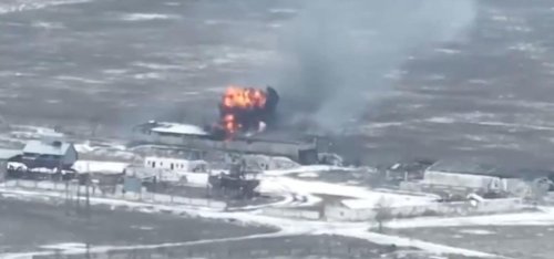 Russian Troops Left Their Warehouse Doors Open. Ukrainian Drones Flew Inside