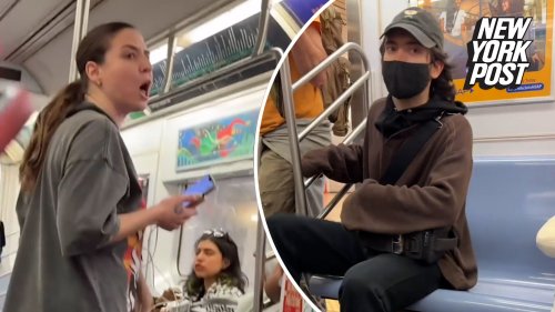 Harrowing moment anti-Israel protesters swarm NYC subway chanting 'Iran you make us proud'