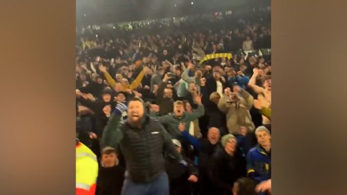 Leeds United fans belt out ‘I Predict a Riot’ after beating Championship leaders Leicester