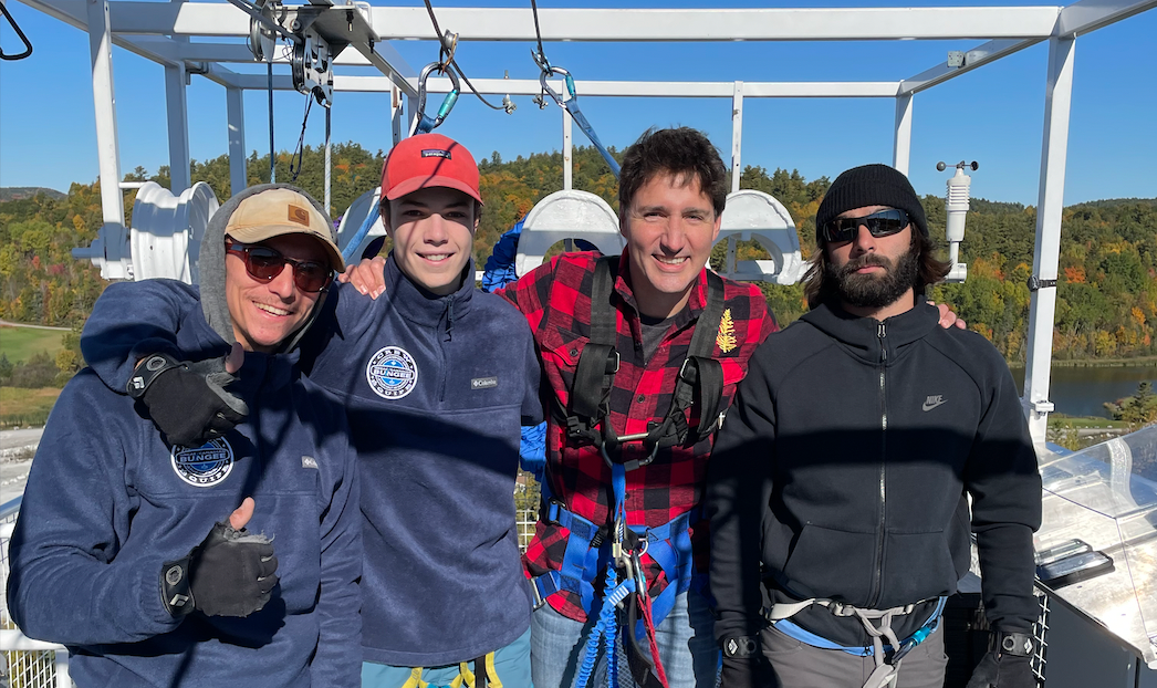 Justin Trudeau Went Bungee Jumping Off A 200-Foot Platform & He Looked Scared 